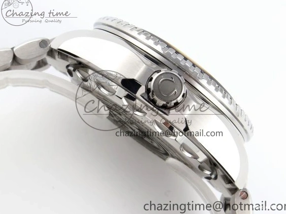 0506 EasyCare SEAMASTER PLANET OCEAN 6000M ULTRA DEEP 45.5MM SS TF 1:1 BEST EDITION BLUE DIAL BLACK BEZEL ON SS BRACELET A 7760